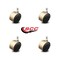 Service Caster 2.375 Inch Antique Brass Hooded Urethane Wheel Grip Ring Chair Casters, 4PK SCC-GR02S60D-NYU-WA-716X78-4 - alternate 4